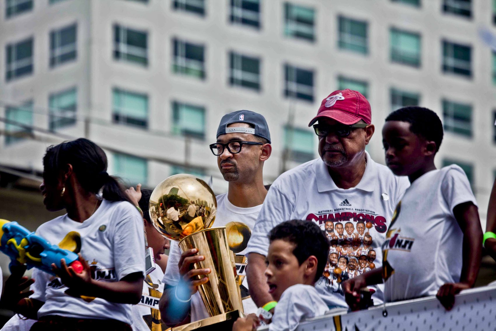 NBA championship trophy parade