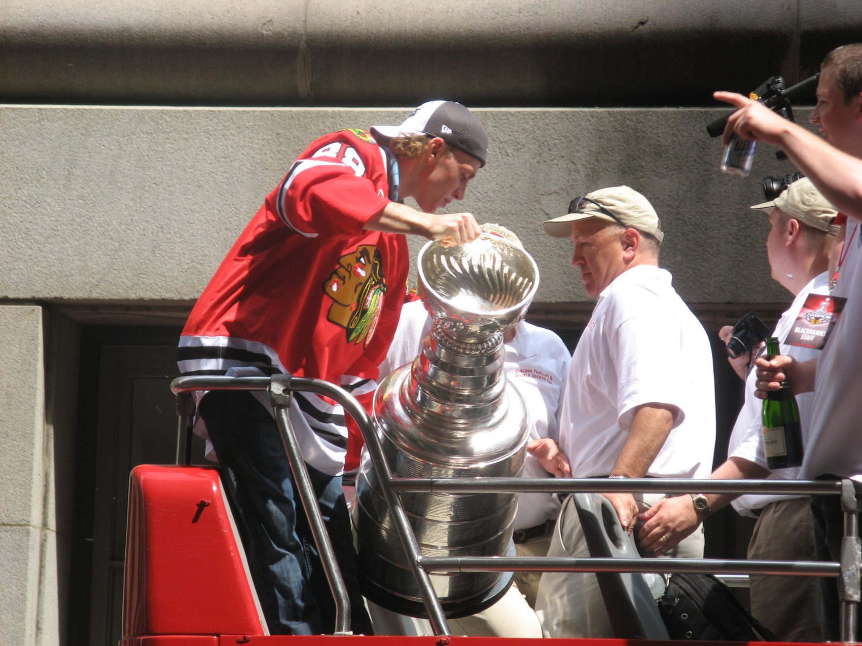 Hoisting the Stanley Cup
